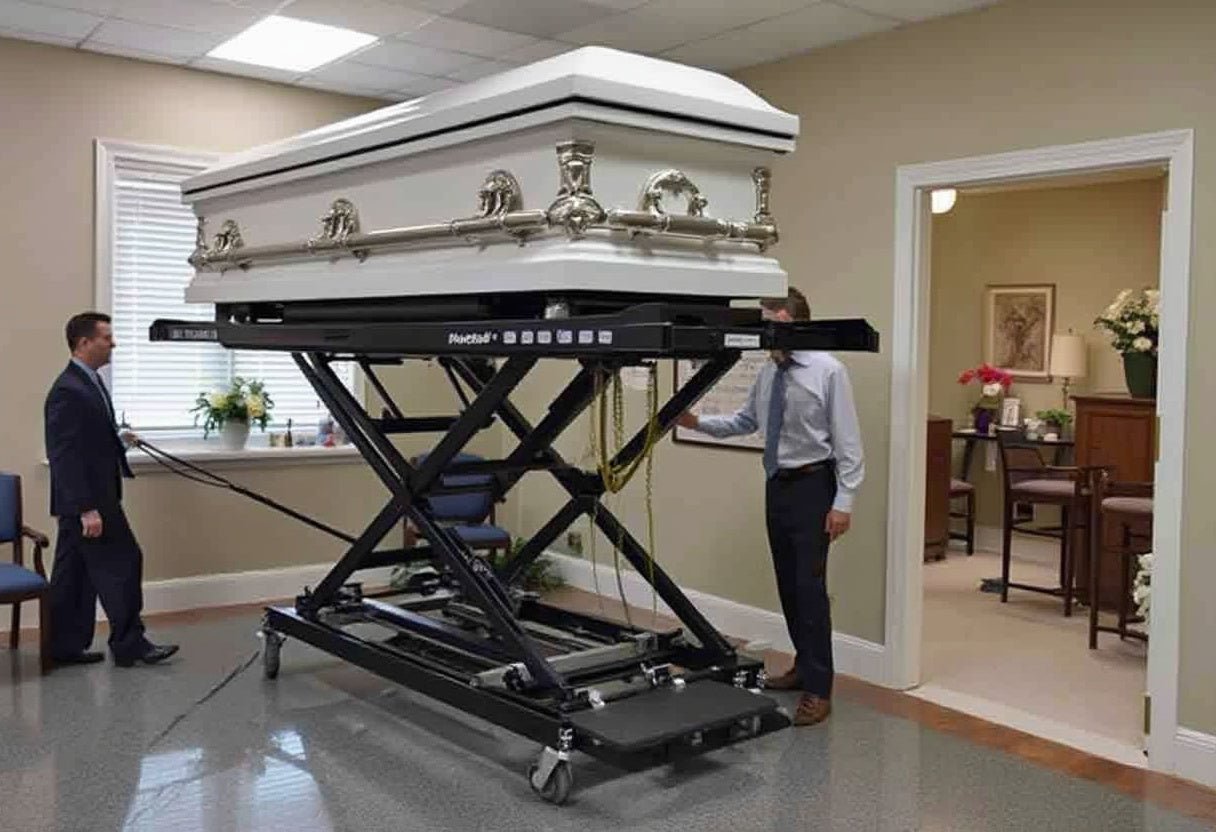 Going Up? Understanding Cremation Lift Tables and Scissor Lifts - American Mortuary Coolers & Equipments Going Up? Understanding Cremation Lift Tables and Scissor Lifts - American Mortuary Coolers & Equipments